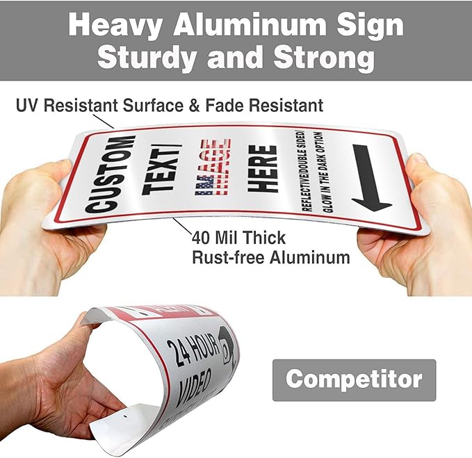 Custom Directional Arrow Sign Large, Personalized Metal Address Plaque - Image 7