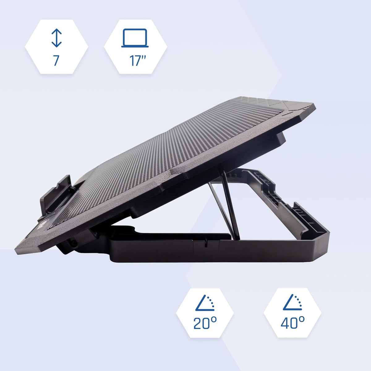 iggual – Portable Cooler Base up to 17" with 4 Quiet Fans and Mobile Sta...