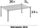 Regal Altair 24" Deep x 36" Wide x 14" Height Wire Shelving Kit | 1-Tier | NSF - Image 3