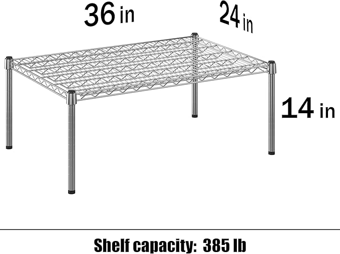 Regal Altair 24" Deep x 36" Wide x 14" Height Wire Shelving Kit | 1-Tier | NSF - Image 3