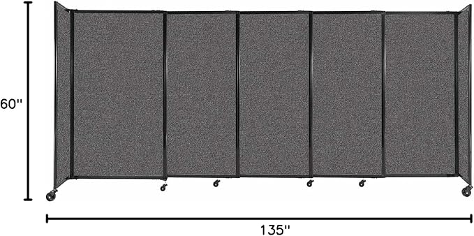 Versare Straightwall Sliding Portable Wall Partition | Freestanding Office - Image 7