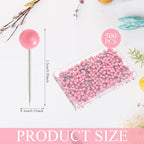 WILLBOND 500 Pack Map Push Pins Map Tacks Small Round Head Push Pins Thumb Tacks - Image 2