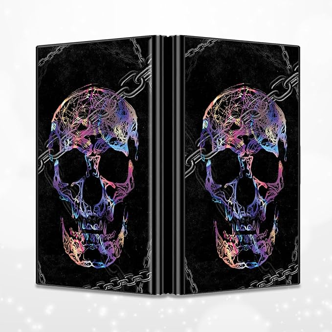 BWEGRHE Slim Credit Card Holder, Shackle Skull RFID Blocking Metal Wallet - Image 4