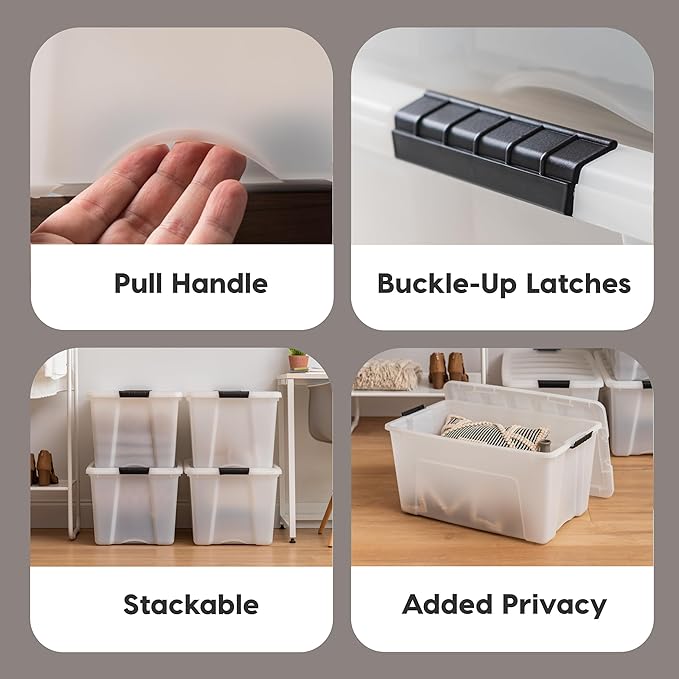 IRIS USA 54 QT Plastic Storage Box - Image 3