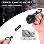 LATTHANT ID Badge Holder Retractable, 2 Pack Heavy Duty Badge Reel - Image 4