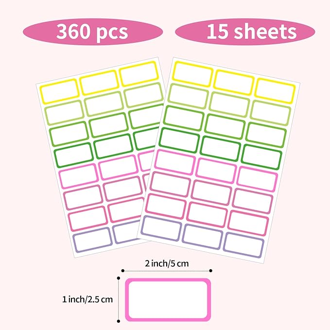 STARLIBOO Removable Freezer Labels, 1x2 Inch Color Coding Removable Labels - Image 4