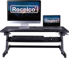 Rocelco 37.5" Deluxe Height Adjustable Standing Desk Converter - Image 6