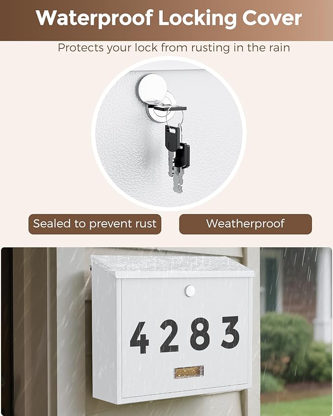 LAND·VOI Locking Wall-Mount Mailbox - Image 2