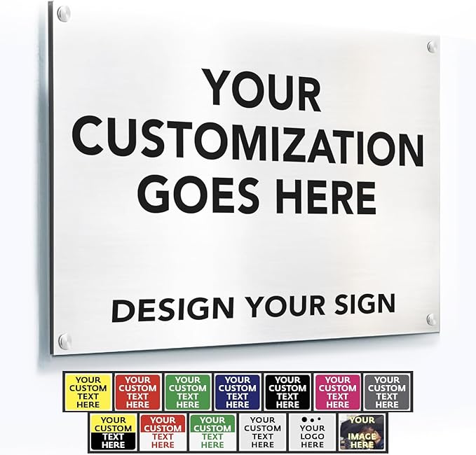 Custom Metal Signs, Personalized Aluminum, Customized Safety, Business Signs by SpeedyOrders