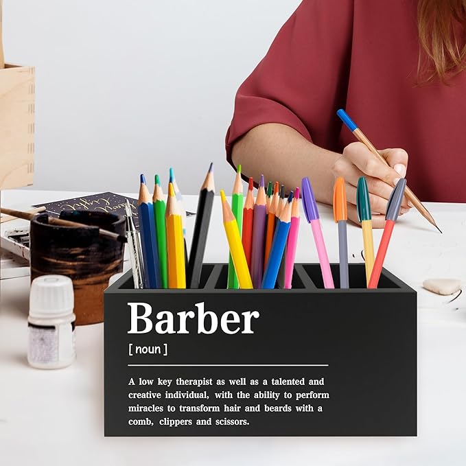 QZQE Barber Definition Pen Pencil Holder Organizer - Image 2