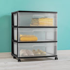 3-Drawer Wide Rolling Storage Cart - Image 5