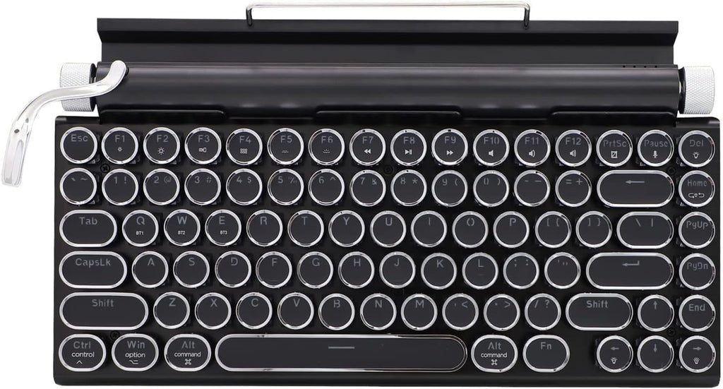 Adventurers Typewriter Style Retro Mechanical Keyboard LED Backlight 83 Keys
