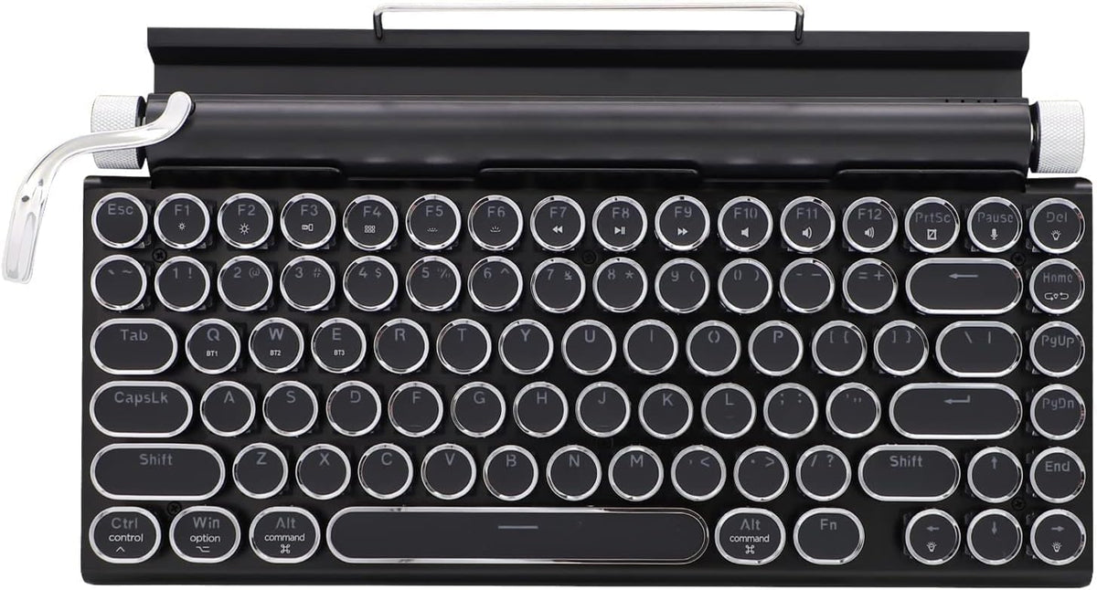 Adventurers Typewriter Style Retro Mechanical Keyboard LED Backlight 83 Keys