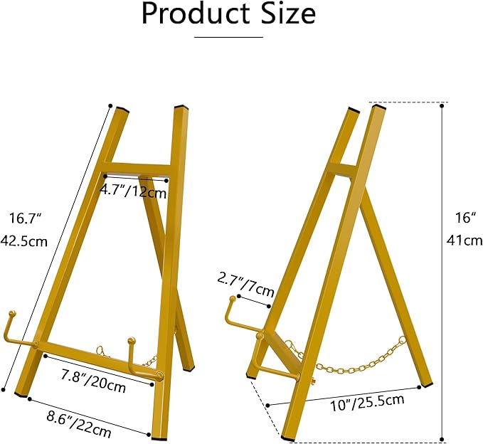 GALAGLAM Table Top Easels for Display, Metal Small Easel Stand for Display - Image 3