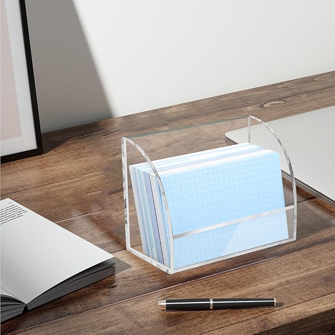 2 Pack Index Card Display Stand 3x5 Acrylic Card Holder - Image 6