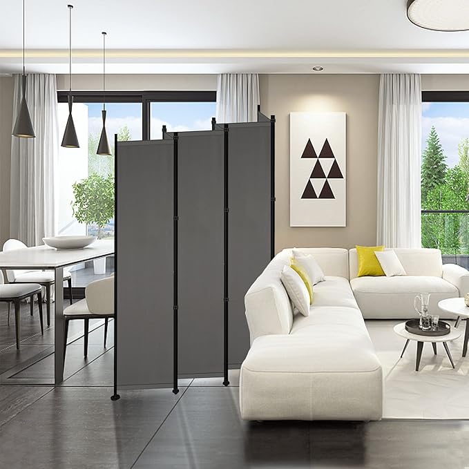 MAYOLIAH 6 Panel Room Dividers Folding Privacy Screen, 10ft Wide 6ft Tall - Image 2