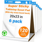 AFMAT Tabletop Sticky Easel Pad & Dry Erase Board 2 in 1, 20 x 23 in Portable by AFMAT