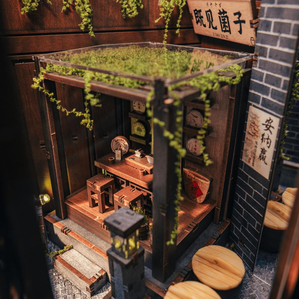 Lijiang Ancient Town DIY 3D Wooden Booknook for Adults, Teens and Book Lovers, Bookshelf Insert Library Decor, Creative Gift for Family, Friends, and Elderly