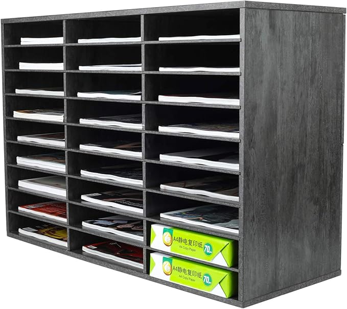 PAG Mail Sorter Organizer, Wood Literature Organizer, Student Mailbox by PAG