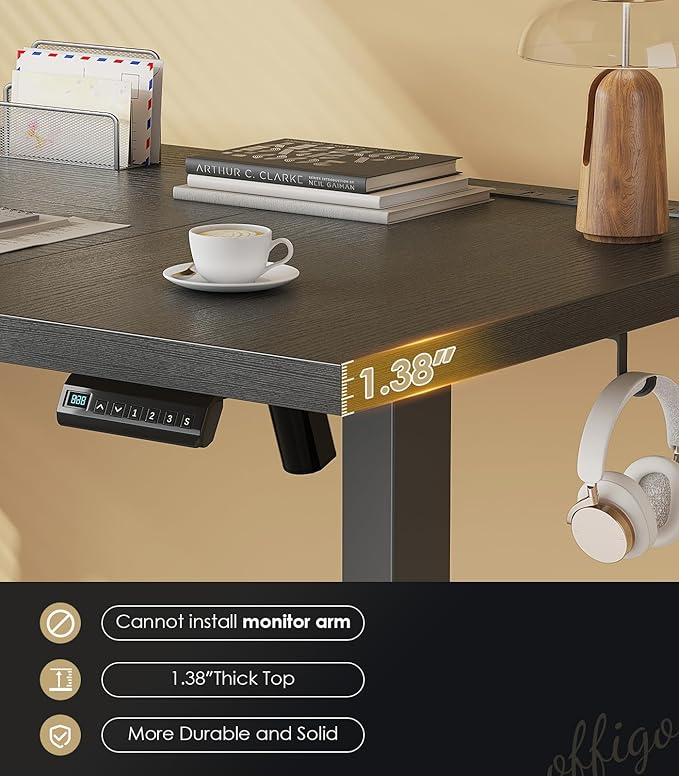 OffiGo 71 Inch Executive Electric Standing Desk, Height Adjustable Desk - Image 4