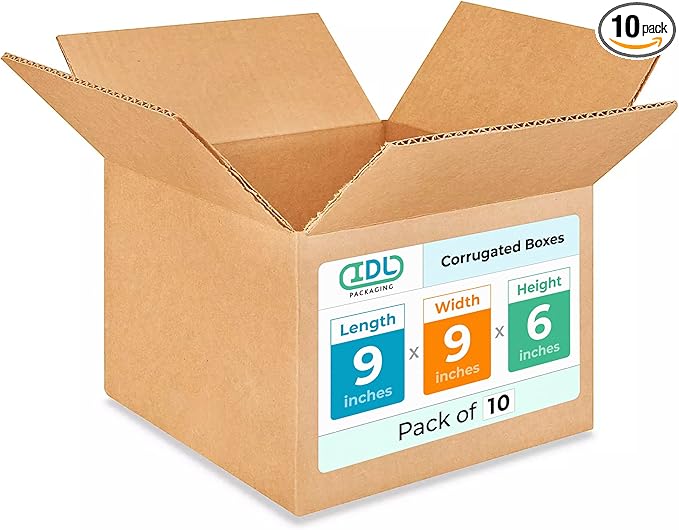 Small Moving & Shipping Boxes 9x9x6 inches by IDLPackaging