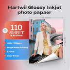 HARTWII Glossy Inkjet Paper 8.5x11 Inches, 110 Sheets, 160gsm Photo Paper - Image 2