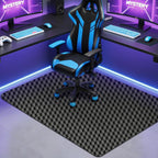 AiBOB Gaming Chair Mat for Hardwood Floor, 53" x 45" 3D Diamond Design | Stylish Office Computer Desk Mat, No Carpet, Protcet Floor, Durable Plastic, Non-Slip Backing, Smooth Rolling, Easy to Clean