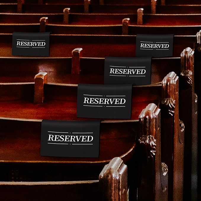 12 Pcs Reserved Seating Signs Reserved Chair Sign Printed Placeholder - Image 7