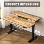 ExaDesk 55 * 30 Inches Electric Standing Widened Desk Adjustable Height - Image 3