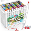 HOMSAILMO-60 Color Alcohol Marker Painting Set, Chisel and Exquisite Double by HOMSAILMO