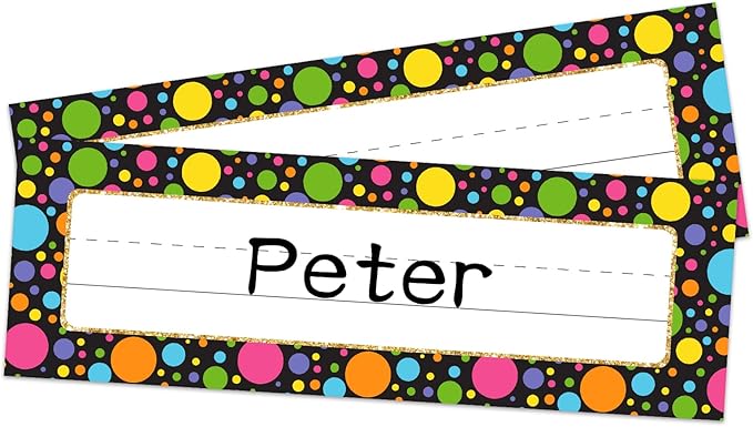 PETCEE Name Tags for Classroom Desks by PETCEE