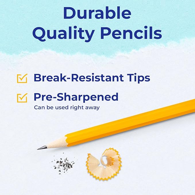 Rosmonde Pencils Bulk, 600 Pack, Pre Sharpened #2, Bulk Yellow Pencils - Image 6