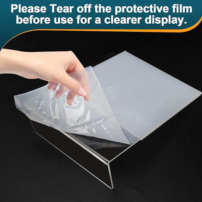 Acrylic Sign Holder 5x7 Inches, 16 Pack Clear Plastic Table Paper Display Stand - Image 5