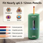 AFMAT Electric Pencil Sharpener, Fully Automatic Pencil Sharpener, Auto in & Out - Image 5