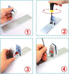 4 Pack T Shaped Office Desk Partition Clamp, Aluminum Sneeze Guard Bracket - Image 4