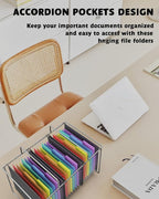 MAIMIS Plastic Expanding Hanging File Folders, 7 Pocket Extra Capacity - Image 3