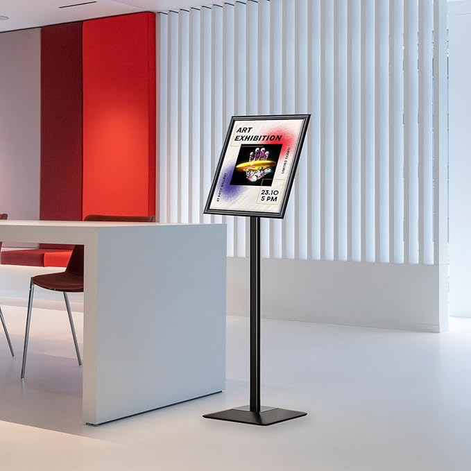 Golemas Sign Stand for Display, 11lbs Integrated Rod Heavy Duty Pedestal Floor - Image 2
