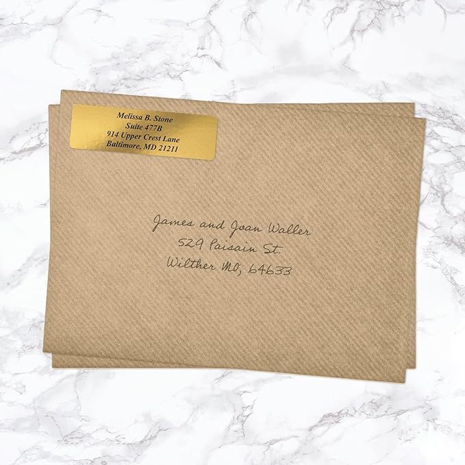 Gold Foil Personalized Return Address Labels - Image 4