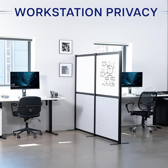 VIVO Modular Wall System, 2 PET and Whiteboard Panels, Professional Office - Image 8