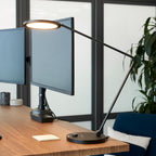 vari led studio lamp – white shown in use