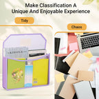 Plastic Expanding File Folder, Clear Envelopes Fit Letter & A4 Size, Folders for Documents with Snap Closure, No Dividers, Large Capacity (3, Cool Colors)