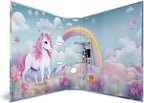 HERMA A4 Lever Arch File Happy Unicorn, 70mm Spine, Heavy Duty Folder with Animal Motif, Glossy Finish & Inner Print, Kids Ring Binder, Archiving Folder & Storage File Organizer