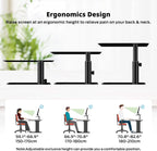 boyata monitor stand, adjustable height metal desktop riser showing dimensions