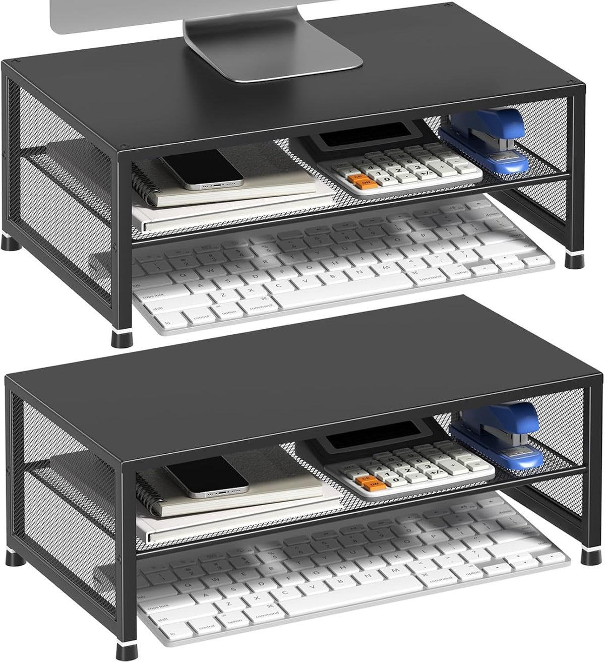 ECOLOVI 2-Tier Computer Monitor Stand Riser, Printer & Laptop Stand, Offi...