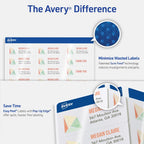 Avery® Printable Return Address Labels, Sure Feed® Technology, 2/3" x 1-3/4", White, Laser & Inkjet Compatible, 600 Blank Labels Total, Great for Mailing, Branding, and More (18294)