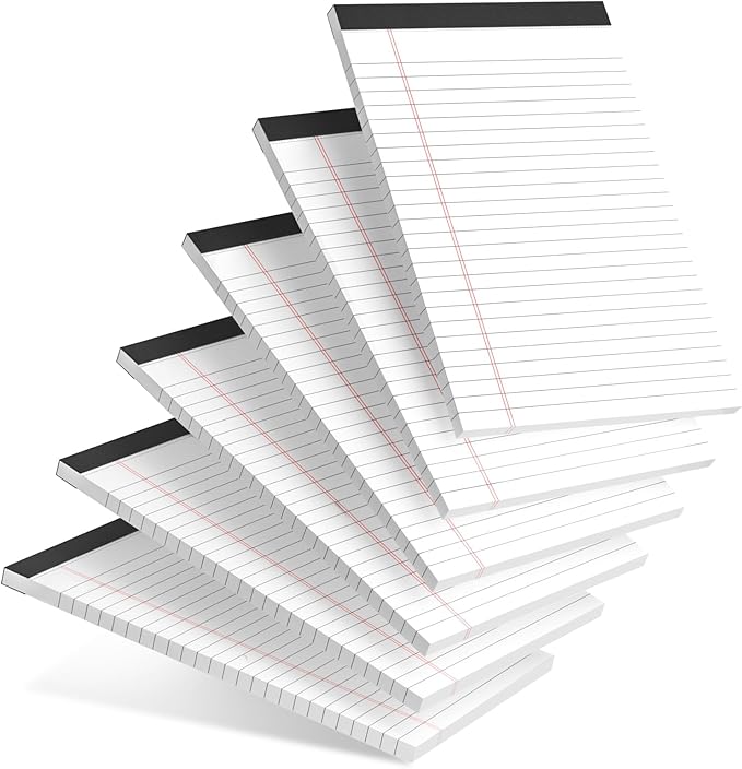 AILZFEI 6pcs Small Note Pad 5x8 College Ruled Legal Pads Paper Notepads 6 Pack by Unknown