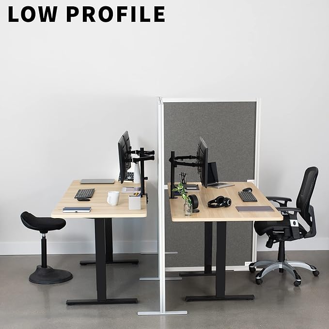 VIVO L-Shape Modular Corner Wall System, 3 Panels, Modern Professional Office - Image 8