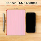 JINMIKEJI Pink Ruled Index Cards 5x7 Inch - Image 2