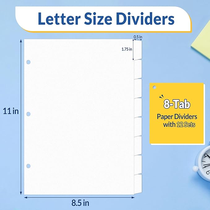 SUNEE Binder Dividers with Tabs - Image 2