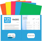 Two Pocket Folders, RAZCC 125 Pack File Folders by RAZCC